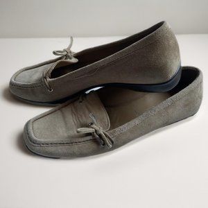 Prada Suede Bow Accents Loafers
